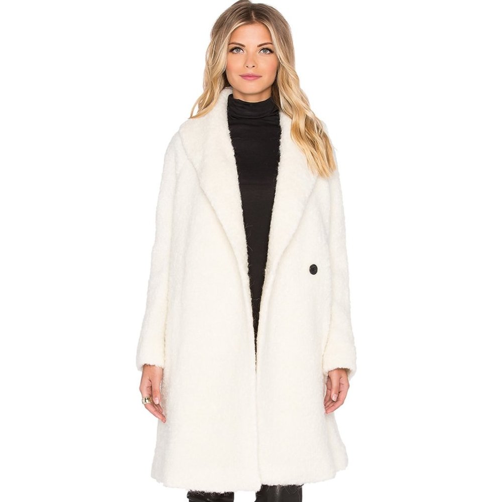 Vince Fuzzy Knit Boucle Coat - Picture 2 of 7